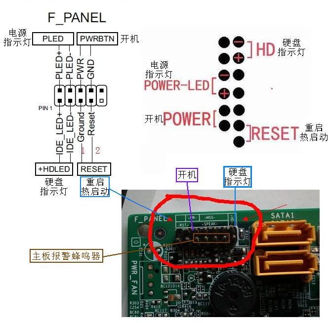 电脑主机怎样短接开机