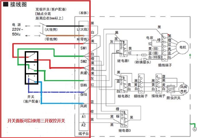 兰舍新风主机接线图